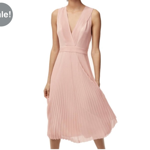Aritzia Dresses & Skirts - Aritzia Wilfred Julianne Midi Dress blush petite size 00 stunning event dress